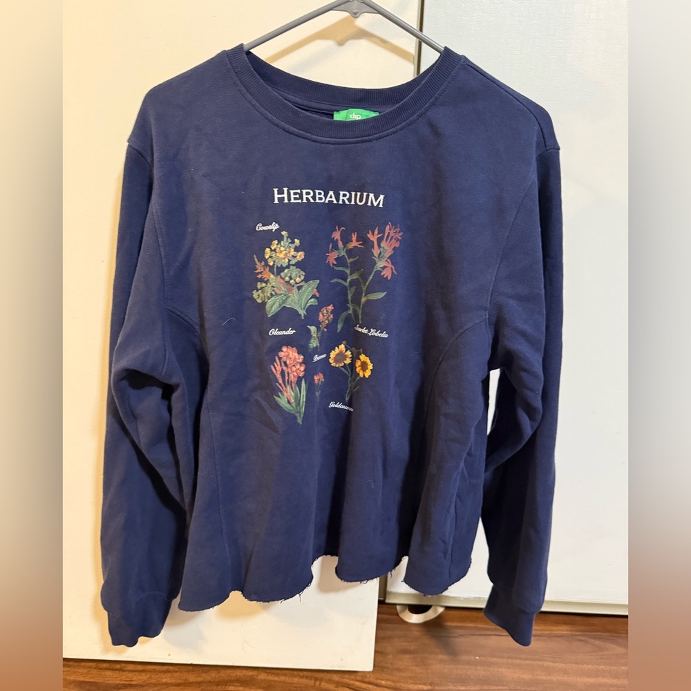 Navy Blue Herbarium Sweater